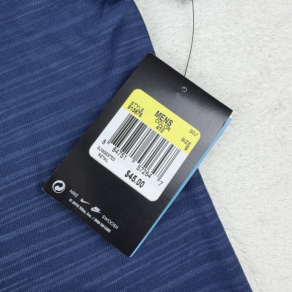 Nike Golf Dri-Fit Tour Texture Mens Polo Short Sleeve Shirt 915876-410-NWT Sm - Picture 10 of 16